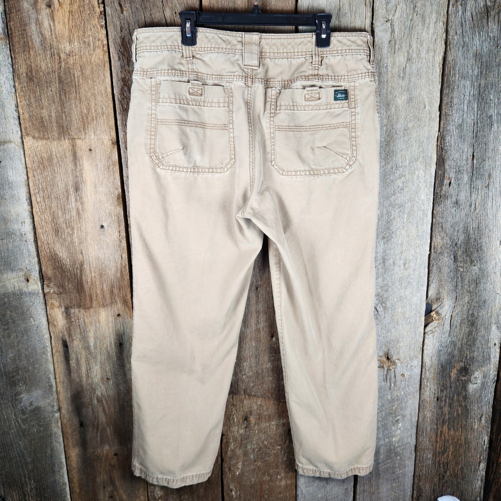 GH Bass & Co Mens 38x30 Khaki Tan Canvas Utility Pants